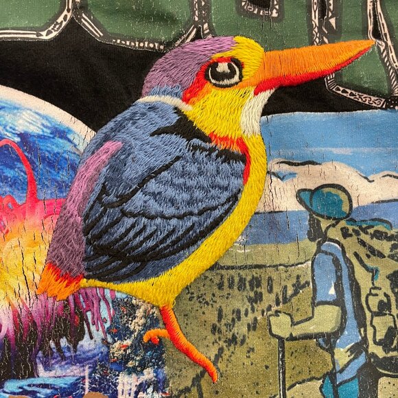 Billionaire Boys Club Mens Outdoors SS Knit Tee Embroidered Bird Size MEDIUM - Picture 5 of 14